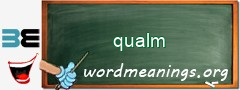 WordMeaning blackboard for qualm